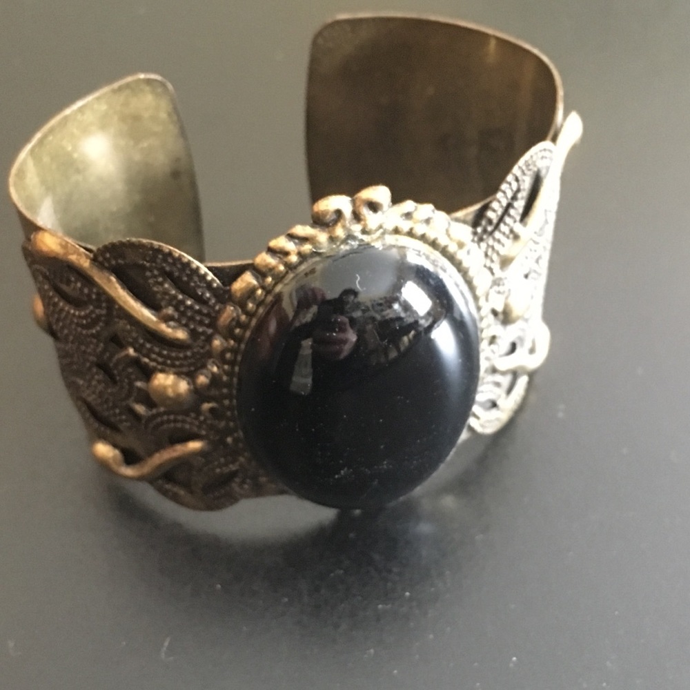 Beautiful Brass Bendable Boho Statement Cuff - image 2